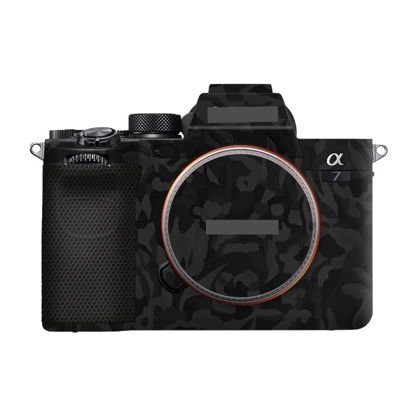 Picture of Anti-Scratch Camera Cover Skin Sticker for Sony Alpha 7 IV/A7M4/A7IV Camera Protector Film Skin (Shadow Camo Black)