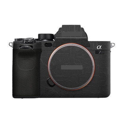 Picture of Anti-Scratch Camera Cover Skin Sticker for Sony Alpha 7 IV/A7M4/A7IV Camera Protector Film Skin (Circuit Black)
