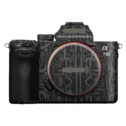 Picture of Camera Cover Skin Sticker for Sony A7III A7M3 A7R III Camera Protector Film Skin Anti-Scratch Protective Decoration A7 III A7R3(Circuit Titanium)