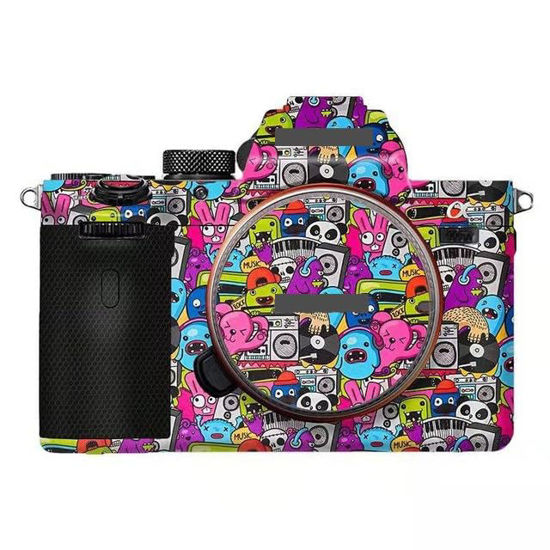 Picture of Anti-Scratch Camera Cover Skin Sticker for Sony Alpha 7 IV/A7M4/A7IV Camera Protector Film Skin (Graffiti Pink)