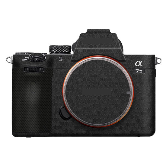 Picture of Camera Cover Skin Sticker for Sony A7III A7M3 A7R III Camera Protector Film Skin Anti-Scratch Protective Decoration A7 III A7R3(Honeycomb Black)