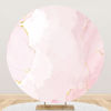 Picture of Laeacco Pink Marble Round Backdrop 5x5ft Polyester Natural Stone Marble Texture Photography Background Bridal Shower Wedding Birthday Party Decor Banner Jewelry Portraits Photo Studio Shoot Props
