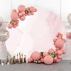Picture of Laeacco Pink Marble Round Backdrop 5x5ft Polyester Natural Stone Marble Texture Photography Background Bridal Shower Wedding Birthday Party Decor Banner Jewelry Portraits Photo Studio Shoot Props
