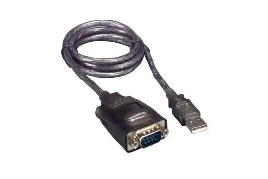 Picture of CompuCablePlusUSA.com USB 2.0 Type A Male to DB9 Male Serial Adapter Cable, Shielded, Bi-Directional, Black, 3.3 FT, 1 PC/Pack
