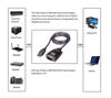 Picture of CompuCablePlusUSA.com USB 2.0 Type A Male to DB9 Male Serial Adapter Cable, Shielded, Bi-Directional, Black, 3.3 FT, 1 PC/Pack