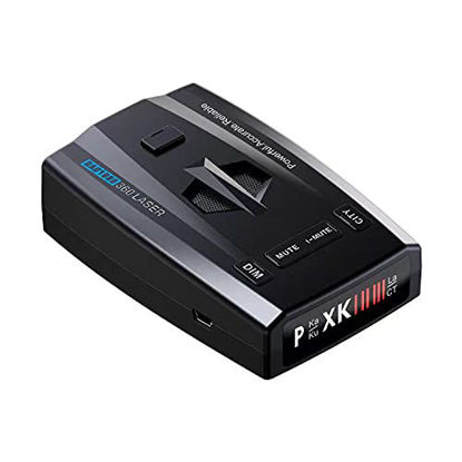 Picture of ZHANGHAILONG Radar Detector, Radar Detector for Cars, Prompt Speed, City/Road Mode, 360-degree Detection Strategy Radar Detector kit with LED Display (BLAK1), 103mmx65mmx28mm