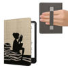 Picture of kwmobile Case Compatible with Amazon Kindle Paperwhite (12. Gen 2024)/Kindle Colorsoft Case - PU Cover w/Strap - Girl and Books Black/Beige