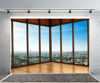 Picture of Yeele 8x6ft Skyscraper Window Backdrop Office Building French Window Transparent Glass Window City Landscape Photography Background Man Adult Portrait Photo Shooting Vinyl Wallpaper Studio Props