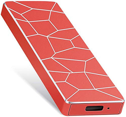 Picture of Ultra Slim External Hard Drive 2TB, Portable Hard Drive USB3.1 Type-C Compatible with PC, Laptop and Mac (2TB, A-Red)