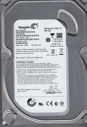 Picture of Seagate Barracuda St500dm002 500 Gb 3.5 Internal Hard Drive - Sata - 7200 RPM - 16 Mb Buffer - Chi