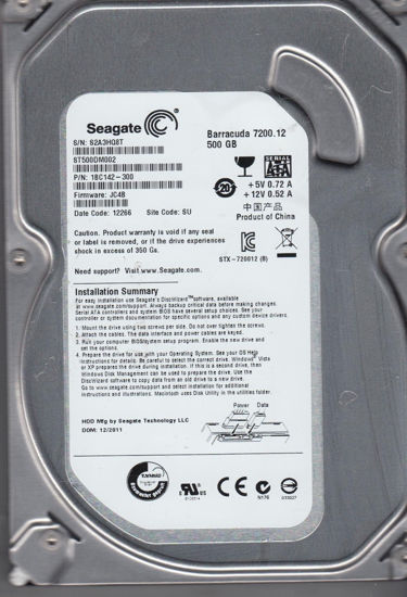 Picture of Seagate Barracuda St500dm002 500 Gb 3.5 Internal Hard Drive - Sata - 7200 RPM - 16 Mb Buffer - Chi