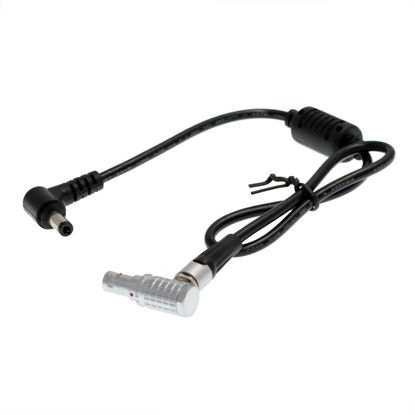 Picture of HangTon Right Angle DC Plug 5.5x2.5mm to 2 Pin Power Cable for Monitor Transmitter Receiver Teradek Bond Bolt 18inch