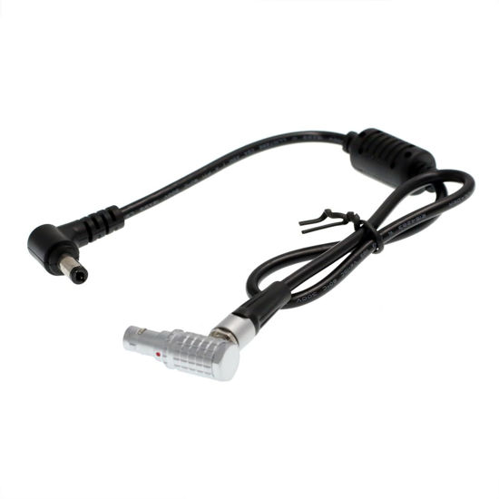 Picture of HangTon Right Angle DC Plug 5.5x2.5mm to 2 Pin Power Cable for Monitor Transmitter Receiver Teradek Bond Bolt 18inch