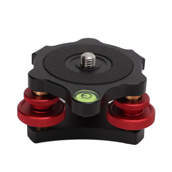 Picture of Tbest Other Equipment Accessories,LP‑64 Camera Tripod Ball Head Leveling Base Aluminum Triple Wheel Leveler Bubble Level