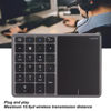 Picture of Heayzoki Number Pad Mouse Combo, 2 in 1 BT Number Pad Touchpad Mouse 22 Keys, Bt4.2 2.4G Type C Charging Keyboard 500Mah Battery Numeric Keypad for Office (Iron Gray)