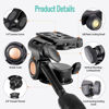 Picture of Koolehaoda 360°Single Handle Hydraulic Damping Three-Dimensional Ball Head with Quick Release Plate for Tripod Monopod