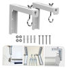 Picture of UKCOCO 2pcs Projector Screen Wall Mount Sticky Curtain Rod Holders for Wall Projector Mount Ceiling Mount for Projector Ceiling Projector Hanger Metal Office White Wall-Mounted