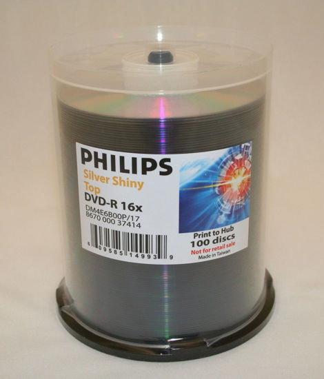 Picture of Philips Duplication DVD-R 16X Sliver Shiny 100PK Spindle