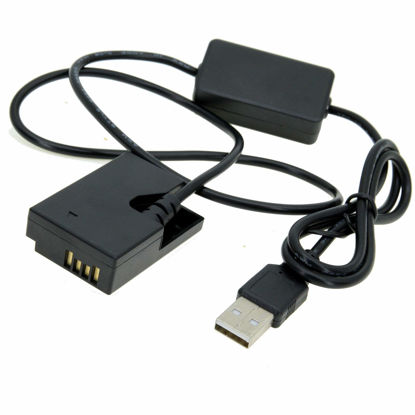 Picture of USB to Dummy Battery REPLECEMENT for Canon LP-E17 40’ Adapter Cable