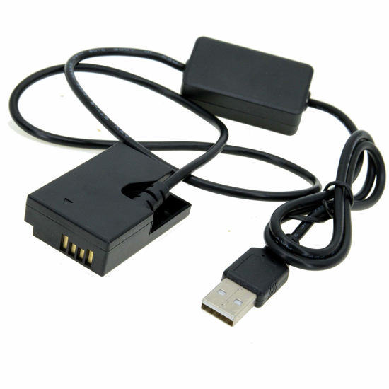 Picture of USB to Dummy Battery REPLECEMENT for Canon LP-E17 40’ Adapter Cable