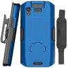 Picture of Case + Hand Strap + Belt Clip Combo for Zebra TC21 TC26 Mobile Computer Scanner, Nakedcellphone Slim Hard Shell Cover with Kickstand and [Rotating/Ratchet] Belt Hip Holster Combo - Cobalt Blue