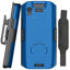 Picture of Case + Hand Strap + Belt Clip Combo for Zebra TC21 TC26 Mobile Computer Scanner, Nakedcellphone Slim Hard Shell Cover with Kickstand and [Rotating/Ratchet] Belt Hip Holster Combo - Cobalt Blue