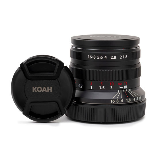 Picture of Koah Artisans Series 55mm f/1.8 Large Aperture Manual Focus Lens for Sony E (Black)