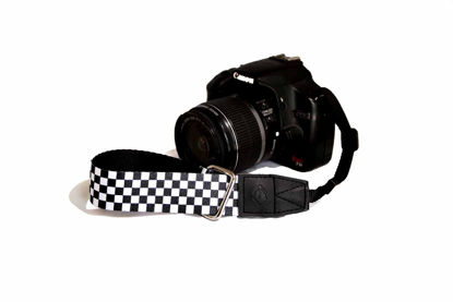 Picture of TETHER Checkered Design Wrist Camera Strap for DSLR or SLR Camera, DSLR Camera Strap. Camera Accessories. Canon Camera Strap. Nikon Camera Strap (The Checkered)