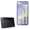 Picture of BoxWave Keyboard Compatible with Samsung Galaxy S24 - SlimKeys Bluetooth Keyboard, Portable Keyboard with Integrated Commands - Jet Black