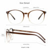 Picture of LifeArt Blue Light Blocking Glasses, Anti Eyestrain, Computer Reading Glasses, TV Glasses for Women Men, Anti Glare (Clear Brown, 5.00 Magnification)