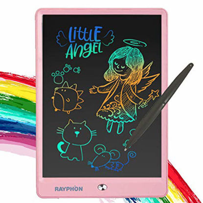 Picture of ZBHANTANG LCD Writing Tablet 10 Inch Drawing Board Doodle Board with Colorful Screen, Writing Board Electronic Doodle Pads Learning Tablet for Kids and Adults (Pink)