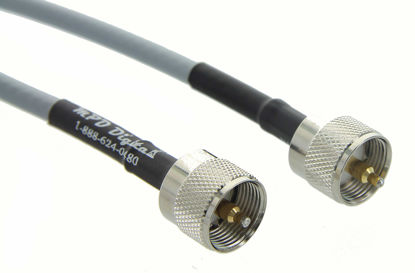 Picture of MPD Digital I RG8X Coax Cable I UHF PL259 Male to UHF PL259 Male Connector I 50 Omh I RF, CB & AIS Mini-8, Jumper I Made in the USA I Gray, 10 FT