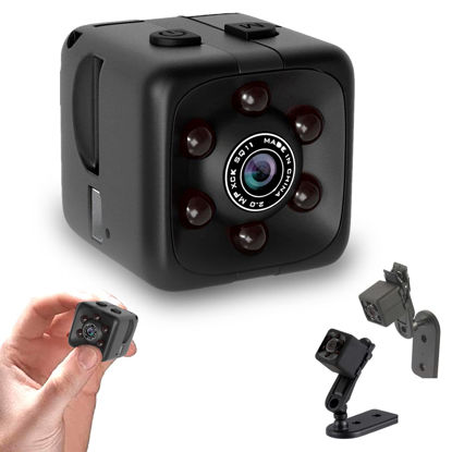 Picture of Spy Hidden Camera Wireless Outdoor Security Cameras Mini Small Portable 1080P HD Wearable Nanny Secret Cam with Night Vision for Pet Monitor Outside Sports Camera for House and Office (0GB No Wifi)