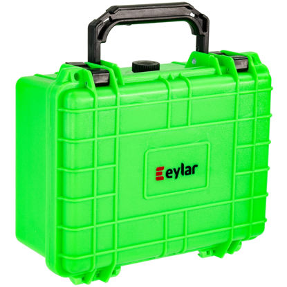 Picture of Eylar Protective Camera Hard Case Water & Shock Proof w/Foam, TSA Standards 9.12 inch 7.56 inch 4.37 inch (Neon Green)