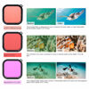 Picture of QKOO for GoPro Hero 11 10 9 Black Underwater Waterproof Housing Case + Red/Pink/Purple Diving Filter for Gopro Hero 9 10 11 Black Accessory