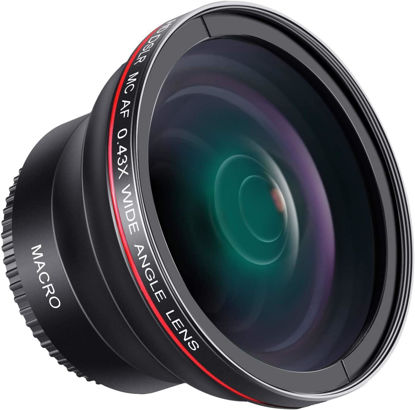 Picture of 43mm 0.45x Wide Angle Lens with Macro for Canon Vixia HF R80, HF R82, HF R800, HF R70, HF R72, HF R700, HF R30, HF R32, HFM40, HFM41,HFM52, HFM400, HFM500 Camcorder