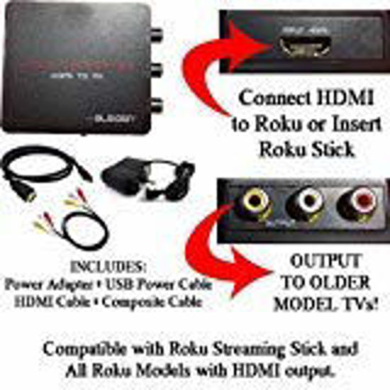 Picture of HDMI to 3RCA Composite AV Converter for Roku [Roku 2, Roku 3, Roku 4, Roku Express, Roku Ultra, Roku Premiere, Roku Premiere+ and Roku Streaming Stick (All Models)]