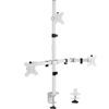 Picture of VIVO Triple LCD Monitor Desk Mount Stand Heavy Duty and Fully Adjustable, 3 Screens up to 30 inches, White STAND-V003TW