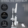 Picture of VIVO Triple LCD Monitor Desk Mount Stand Heavy Duty and Fully Adjustable, 3 Screens up to 30 inches, White STAND-V003TW