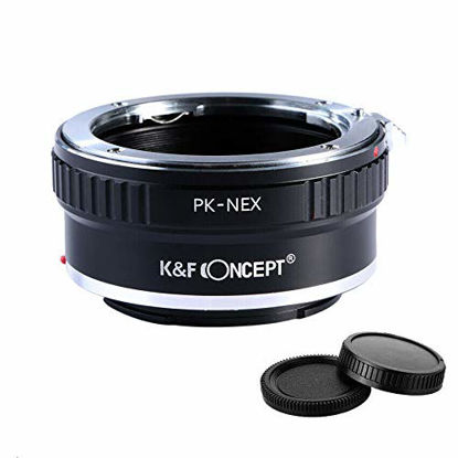 Picture of K&F Concept Lens Adapter Ring for Pentax K to Sony E Mount a6000 a6300 a6500 a5000 a5100 a3500 a3000 Alpha A7 A7R a7S a7II a7RII a7SII a7III a7RIII and a9