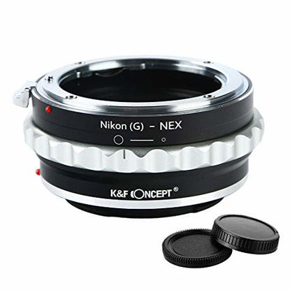 Picture of K&F Concept Lens Adapter Ring for Nikon G to Sony E Mount a6000 a6300 a6500 a5000 a5100 a3500 a3000 Alpha A7 A7R a7S a7II a7RII a7SII a7III a7RIII and a9