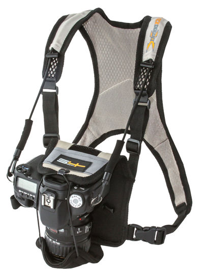 Picture of S4 Gear LockDownX Hands Free Camera Harness Strap for SLR Nikon, Canon, Sony, and More, Tan