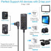 Picture of AConnect D-Tap Male to 4-Port D-Tap Female Coiled Splitter Cable for V-Mount Battery with Switch Button/USB Port/8V 12V DC Port for Photography Power Multifunctional