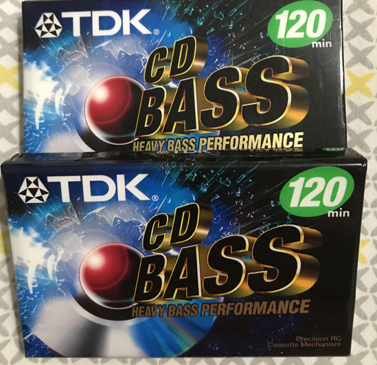 Picture of 2 PK BLANK AUDIO CASSETTTES CD BASS 120 MIN TDK