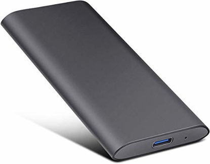 Picture of Ultra Slim Portable External Hard Drive 2TB Portable Hard Drive USB3.1 Type-C for Mac, Desktop, PC, Laptop, etc (2TB, A-Black)