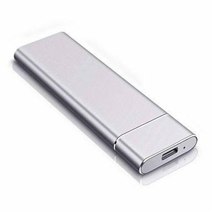 Picture of External Hard Drive 2TB HDD External Hard Drive USB3.0 for PC, Mac, Desktop, Laptop, MacBook, Chromebook, Xbox One, Xbox 360(2TB, Silver) (2TB, C1)