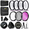 Picture of Xtech 58mm Lens Filter Accessory Kit with 58mm Close-up Macro Filters (+1 +2 +4 +1) + 3 HD Filters (UV, CPL, FLD) + 58mm Lens Hood + More - for All 58mm Thread Lenses and Cameras