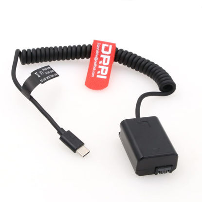 Picture of DRRI NP-FW50 Dummy to USB Type-C PD Power Cable for Sony A7 Series NEX5 NEX7 Camera