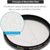 Picture of Kenko Soft Effect Filter Black Mist No.1 φ49mm, for Portrait, Video Shooting, for as a Cinematic Scene, Made in Japan