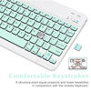 Picture of Rechargeable Bluetooth Keyboard and Mouse Combo Ultra Slim Full-Size Keyboard and Ergonomic Mouse for Samsung Galaxy Tab S8 Ultra and All Bluetooth Enabled Mac/Tablet/iPad/PC/Laptop - Teal